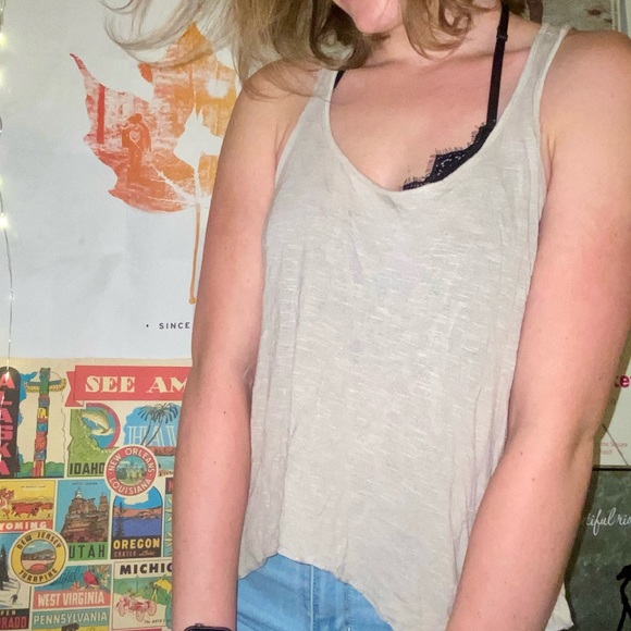 Gray Racerback Tank Top - Picture 2 of 5